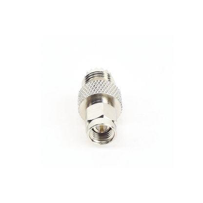 Adaptador en Línea, de Conector SMA Macho a Mini-UHF Hembra, Níquel/ Oro/ Teflón.Au/Teflón.