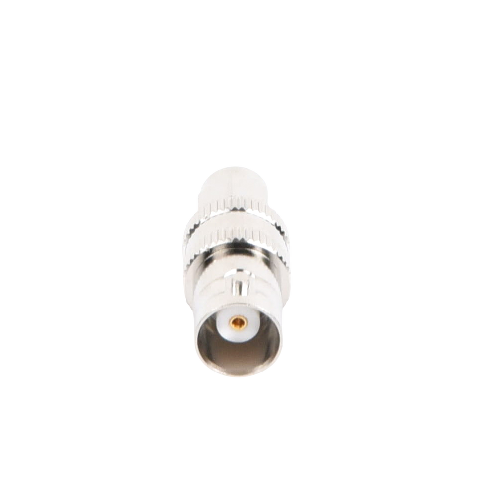 Adaptador en Línea de Conector SMA Macho a BNC Hembra, Níquel/ Oro/ Teflón.