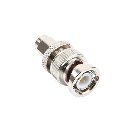 Adaptador en Línea de Conector SMA Macho a BNC Macho, Níquel/ Oro/ Teflón.