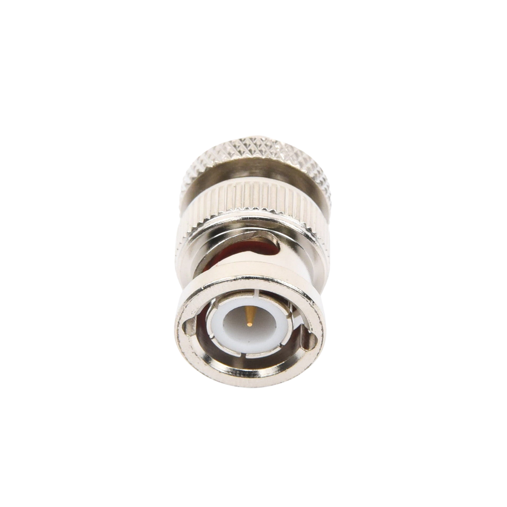 Adaptador en Línea de Conector SMA Hembra a BNC Macho, Níquel/ Oro/ Teflón.