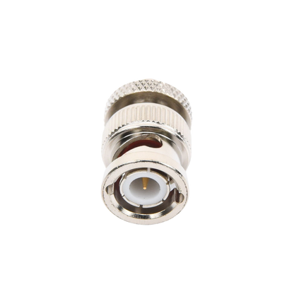 Adaptador en Línea de Conector SMA Hembra a BNC Macho, Níquel/ Oro/ Teflón.