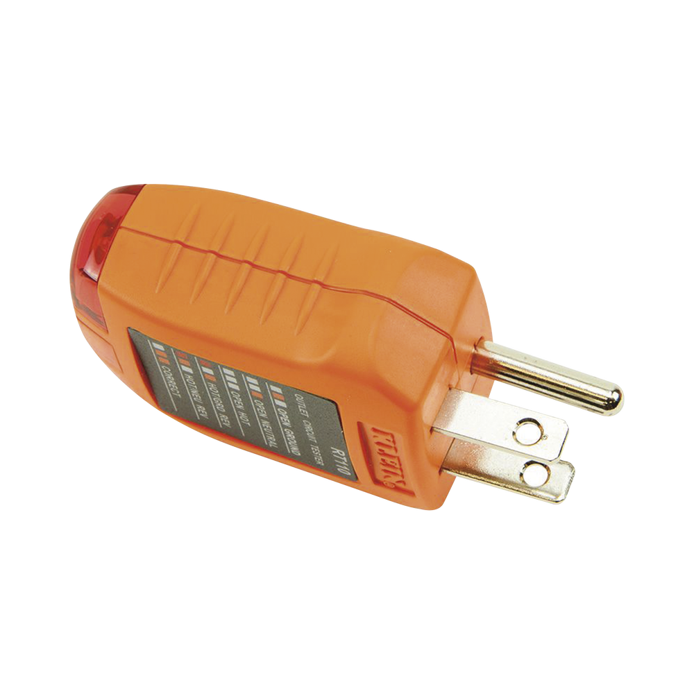 Probador de Tomacorrientes Estándar, con Secuencia de Luces para Indicar un Cableado Correcto/Incorrecto.