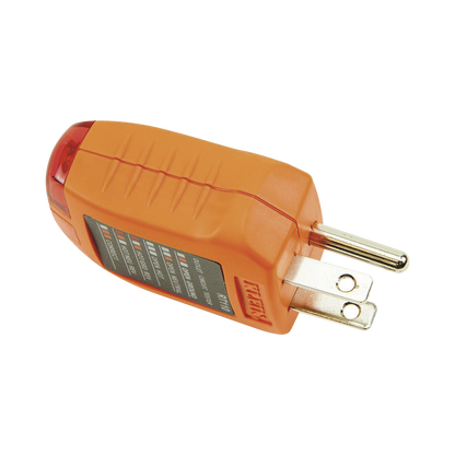 Probador de Tomacorrientes Estándar, con Secuencia de Luces para Indicar un Cableado Correcto/Incorrecto.