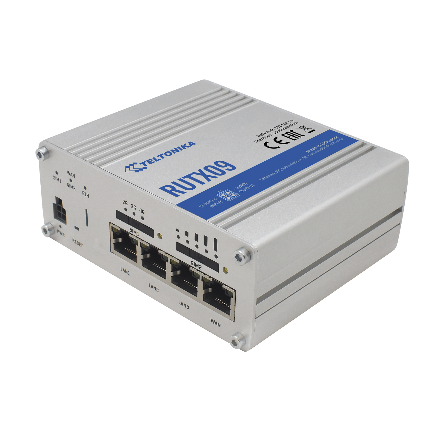 Router Industrial LTE 4.5G Cat 6 / 300 Mbps / 4 Puertos Gigabit / Doble SIM / GNSS / PoE / -40°C a 75°C