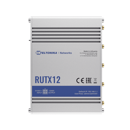 Router Industrial Dual LTE Cat 6 / 600 Mbps / 5 Puertos Gigabit / WiFi 5 / Doble SIM / GNSS / PoE / -40°C a 75°C