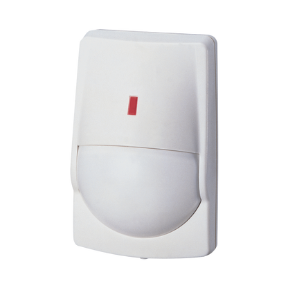 Sensor de Movimiento PIR / Uso en Interior/ Inmunidad a Mascotas / 40' X 40' Cobertura / Compatible con cualquier panel de alarma / Alambrico