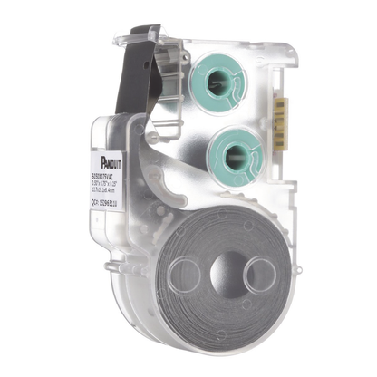 Casete de 450 Etiquetas Autolaminadas de 12.7 x 19.1 mm (0.5 x 0.75 pulgadas), para Cables de 2 a 4 mm (0.08 a 0.16 pulgadas) de Diámetro, Área de Impresión Color Blanco