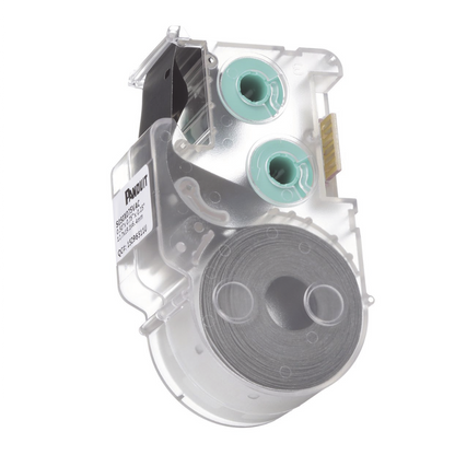 Casete de 450 Etiquetas Autolaminadas de 12.7 x 19.1 mm (0.5 x 0.75 pulgadas), para Cables de 2 a 4 mm (0.08 a 0.16 pulgadas) de Diámetro, Área de Impresión Color Blanco