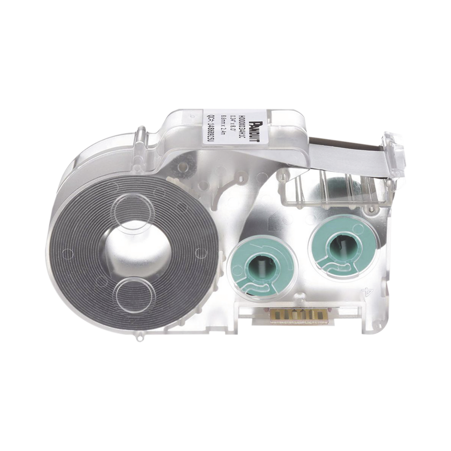 Casete de 225 Etiquetas Autolaminadas de 12.7 x 31.8 mm (0.5 x 1.25 pulgadas), para Cables de 3 a 7.1 mm (0.12 a 0.28 pulgadas) de Diámetro, Área de Impresión Color Blanco