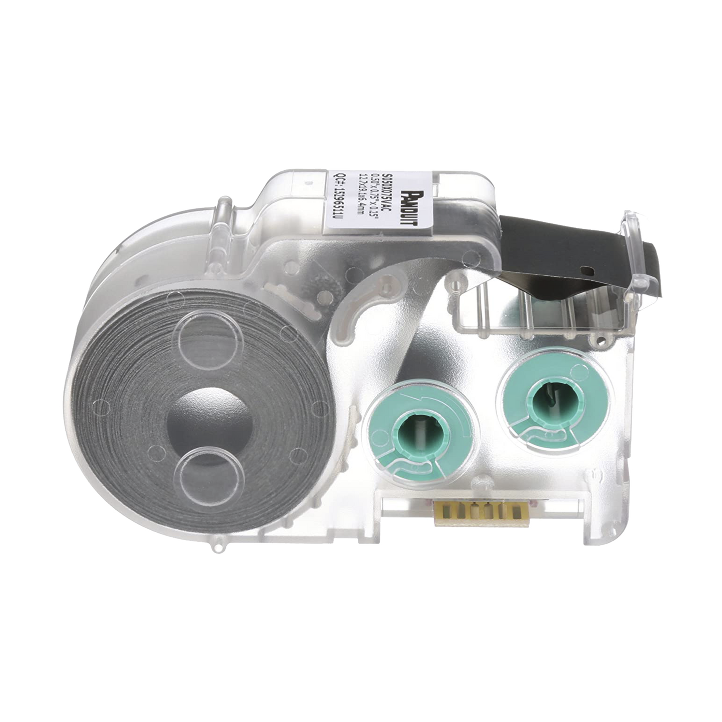 Casete de 350 Etiquetas Autolaminadas de 25.4 x 19.05 mm (1 x 0.75 pulgadas), para Cables de 2 a 4.1 mm (0.08 a 0.16 pulgadas) de Diámetro, Área de Impresión Color Blanco