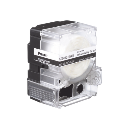 Casete de 200 Etiquetas Autolaminadas de 25.4 x 38.1 mm (1 x 1.5 Pulgadas), para Cables de 3.1 a 7 mm (0.12 a 0.28 Pulgadas) de Diámetro, Área de Impresión Color Blanco