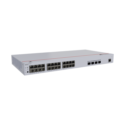 Switch de Acceso eKit Administrable / Capa 2 / 24 Puertos PoE+ Gigabit + 4 Puertos SFP+/SFP + Puerto de Consola  / Poe Perpetuo / Presupuesto PoE 400 W / Sin Licenciamiento