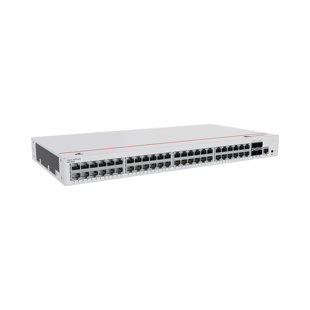 Switch de Acceso Gigabit Administrable PoE Capa 2 / 48 puertos 10/100/1000 Mbps (PoE) / 4 Puertos 1GE SFP Uplink / ERPS / IMGP Snooping / DHCP Snooping / PoE Perpetuo / 380W / Administración Nube Gratis