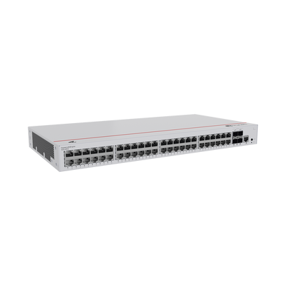 Switch de Acceso Gigabit Administrable PoE Capa 2 / 48 puertos 10/100/1000 Mbps (PoE) / 4 Puertos 10GE SFP+ Uplink / ERPS / IMGP Snooping / DHCP Snooping / PoE Perpetuo / 380W / Administración Nube Gratis