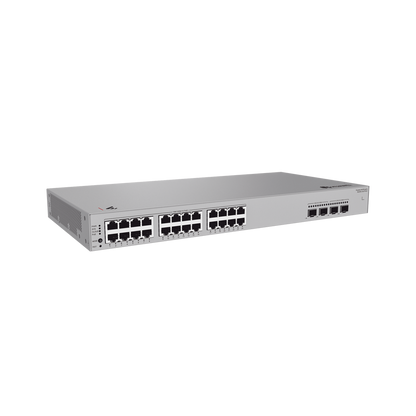 Switch de Acceso eKit Administrable / Capa 2 / 24 Puertos PoE+ Gigabit + 2 Puertos SFP (2.5 Gbps) + 2 Puertos SFP+ /  PoE Perpetuo / Presupuesto PoE 195 W / Sin licenciamiento