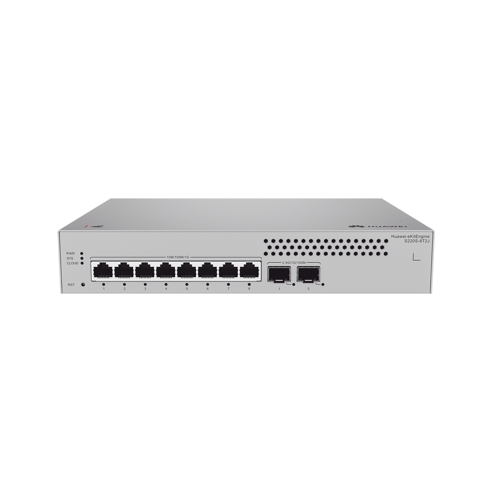 Switch de Acceso eKit Administrable Capa 2 / 8 Puertos Gigabit / 2 Puertos SFP 1-2.5 Gbps / Gestión Gratuita desde la Nube / Libre de Licenciamiento