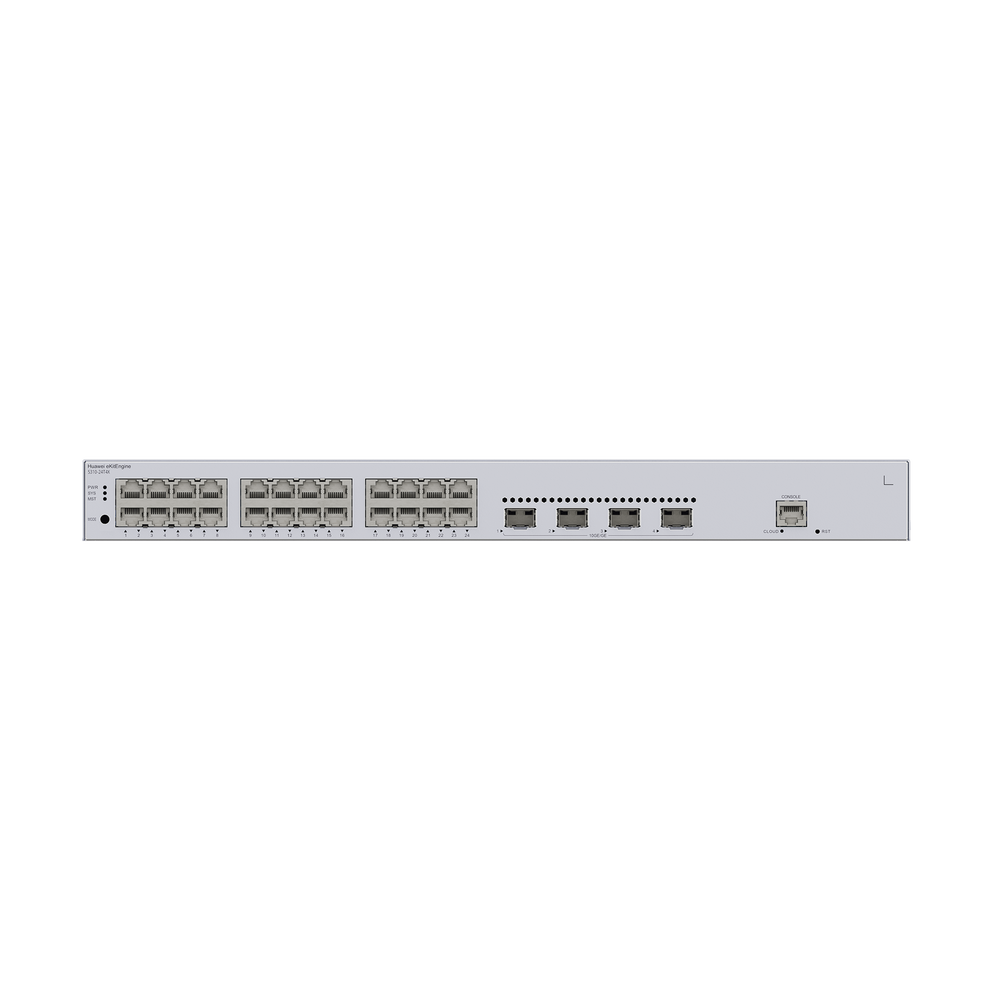 Switch de Distribución/Core Gigabit Administrable  Capa 3 / 24 puertos 10/100/1000 Mbps  / 4 Puertos 10GE SFP+ Uplink / ERPS / Rutas Estáticas / iStack / Administración Nube Gratis