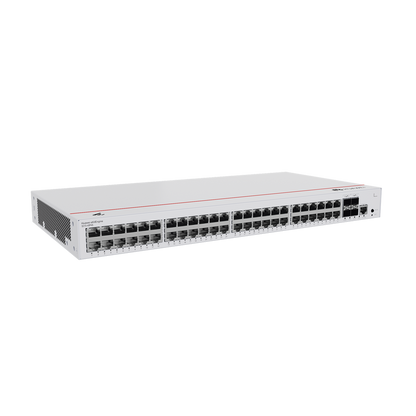 Switch de Distribución/Core Gigabit Administrable PoE Capa 3 / 48 puertos 10/100/1000 Mbps (PoE) / 4 Puertos 1GE SFP Uplink / ERPS / Rutas Estáticas / iStack / PoE Perpetuo / 380W / Administración Nube Gratis