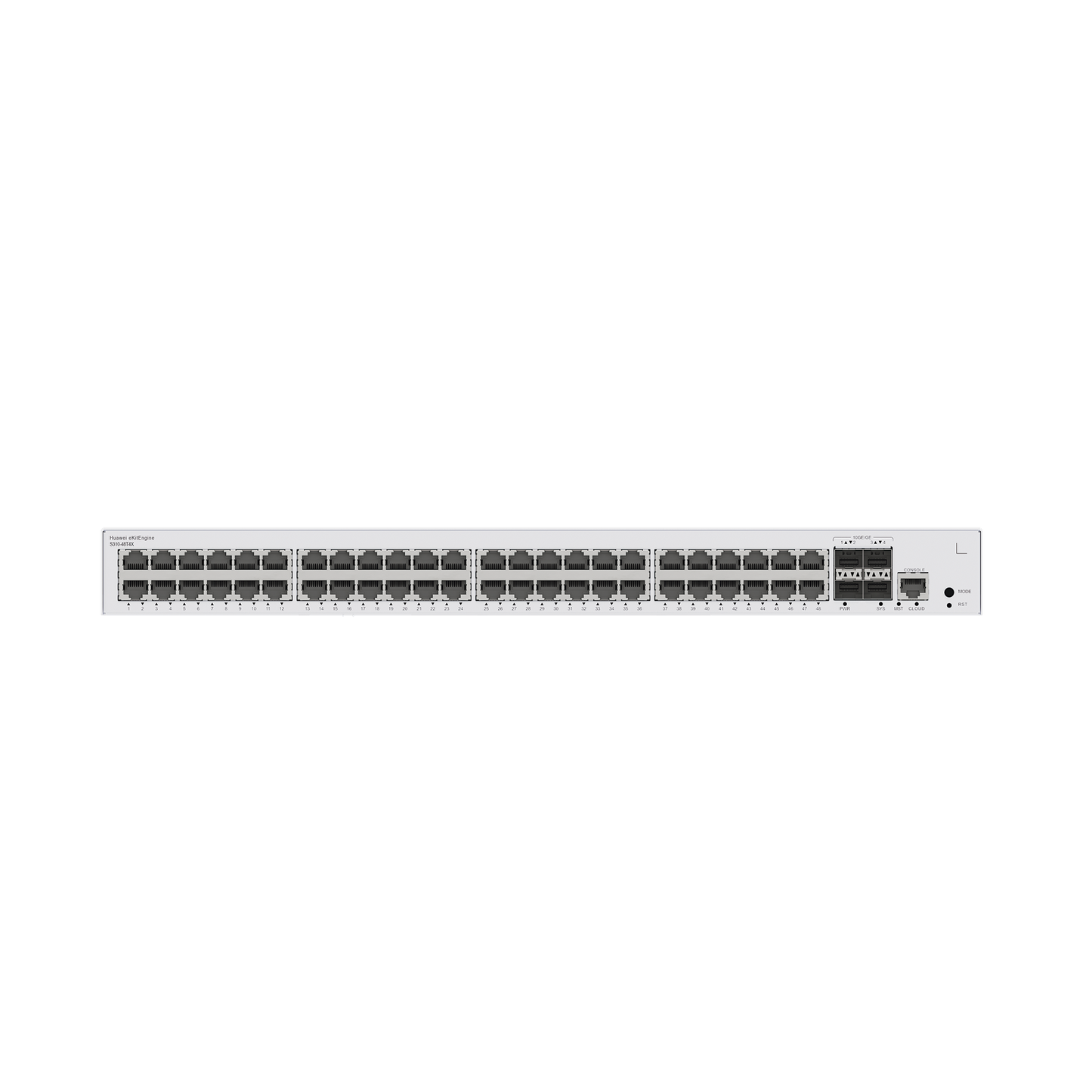 Switch de Distribución/Core Gigabit Administrable  Capa 3 / 48 puertos 10/100/1000 Mbps  / 4 Puertos 10GE SFP+ Uplink / ERPS / Rutas Estáticas / iStack / Administración Nube Gratis