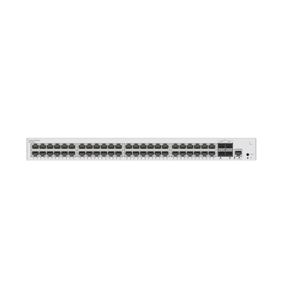 Switch de Distribución/Core Gigabit Administrable  Capa 3 / 48 puertos 10/100/1000 Mbps  / 4 Puertos 10GE SFP+ Uplink / ERPS / Rutas Estáticas / iStack / Administración Nube Gratis