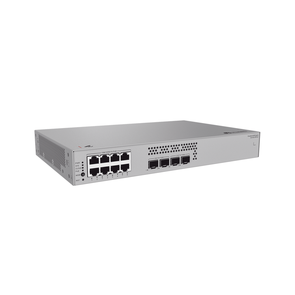 Switch de Acceso Gigabit Administrable PoE Capa 2+ / 8 puertos 10/100/1000 Mbps (PoE) / 2 Puertos 2.5GE SFP + 2 Puertos 10GE SFP+ Uplink  / ERPS / Rutas Estáticas / PoE Perpetuo / 128 W / Administración Nube Gratis