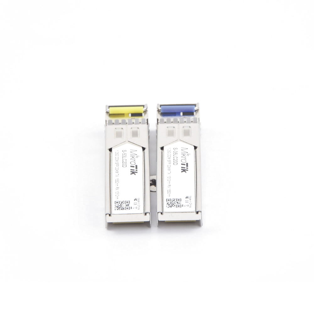 Transceptores MiniGbic SFP 1.25G LC WDM para fibra Mono Modo 20 Kms
