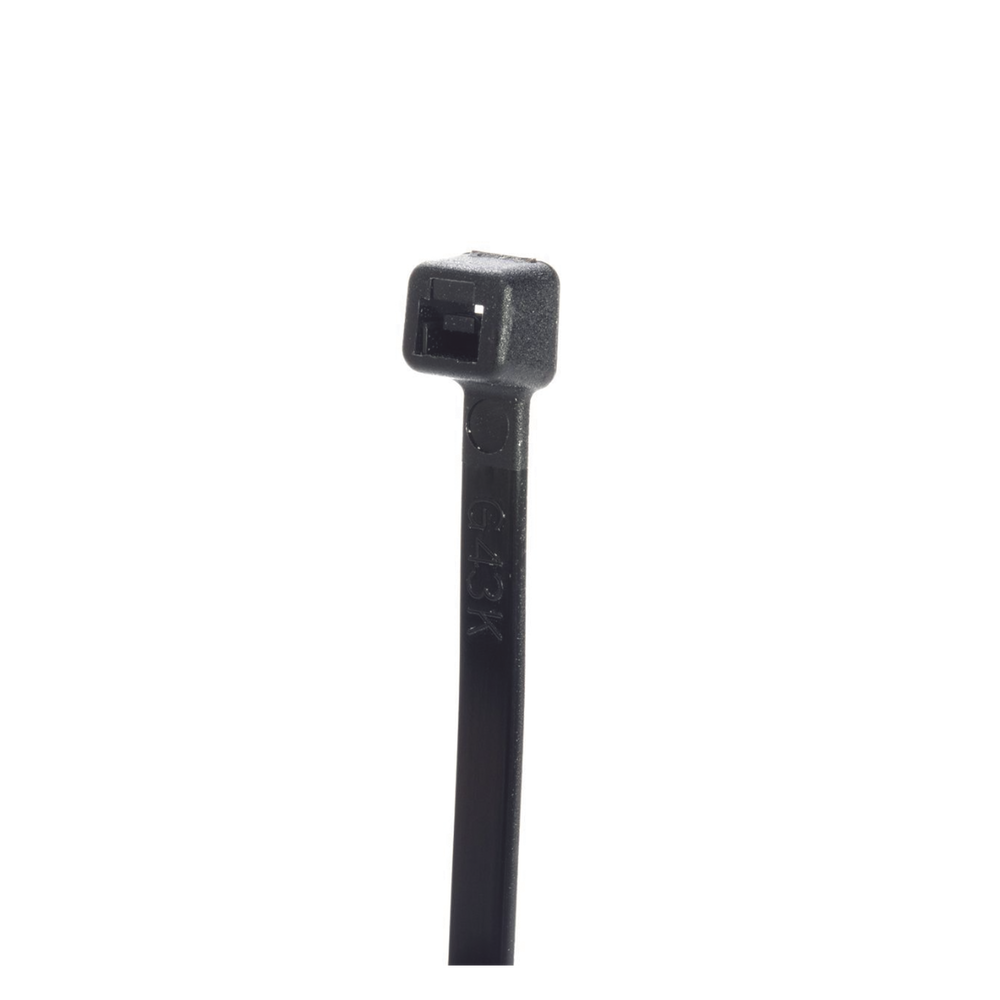 Cincho de Nylon 6.6 StrongHold™, 188mm largo x 4.8mm ancho, Color Negro, Exterior Resistente a Rayos UV, Paquete de 1000pz
