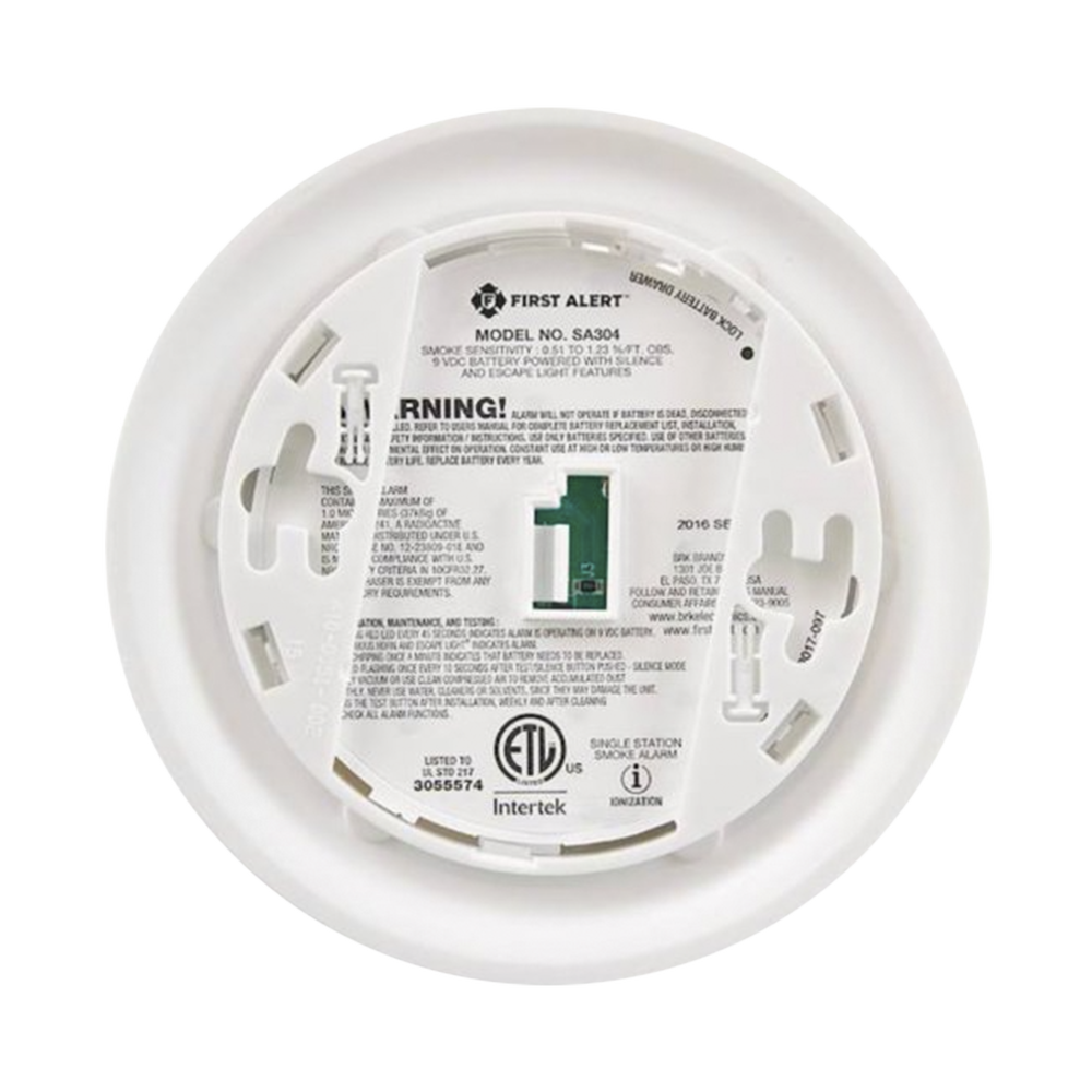 Detector de Humo Autónomo, No Requiere Panel, LED de Escape, Sensor por Ionización, Batería 9 V reemplazable