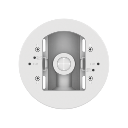 Montaje adaptador para instalacion en poste de camaras Domo y Bala serie X o P marca Hanwha