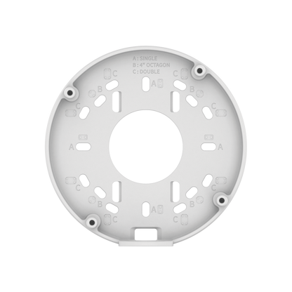 Caja de conexion para tipo Domo y Flat-eye Hanwha  QNE-8011R, QNE-8021R, QND-6011, QNV-C8083R, QNV-C9083R