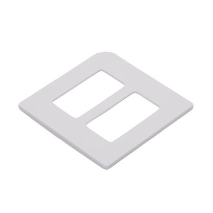 Tapa Color Blanco Satin Snow para interruptor o dimmer Lutron, 2 gang, limpio y moderno