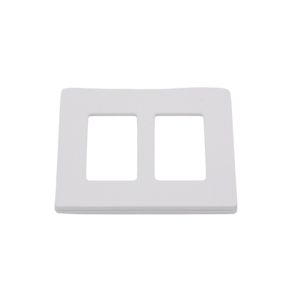Tapa Color Blanco Satin Snow para interruptor o dimmer Lutron, 2 gang, limpio y moderno