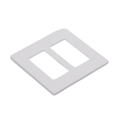 Tapa Color Blanco Satin Snow para interruptor o dimmer Lutron, 2 gang, limpio y moderno