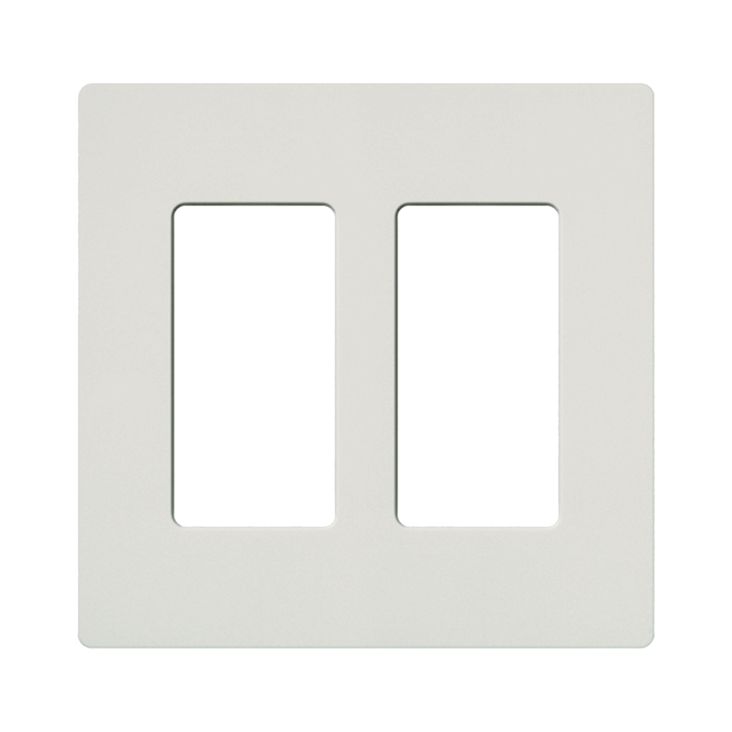 Tapa Color Blanco Satin Snow para interruptor o dimmer Lutron, 2 gang, limpio y moderno