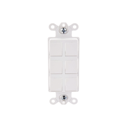 Caja de pared para contactos varios, 6 mini espacios.