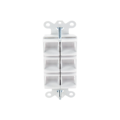 Caja de pared para contactos varios, 6 mini espacios.