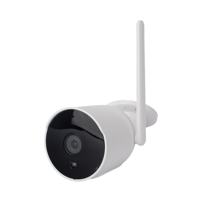 CAMARA BALA IP 2MP| WIFI | AUDIO DE 2 VIAS| ALMACENAMIENTO EN MICROSD| LENTE DE 4MM | ANGULO DE APERTURA 90 GRADOS IP65
