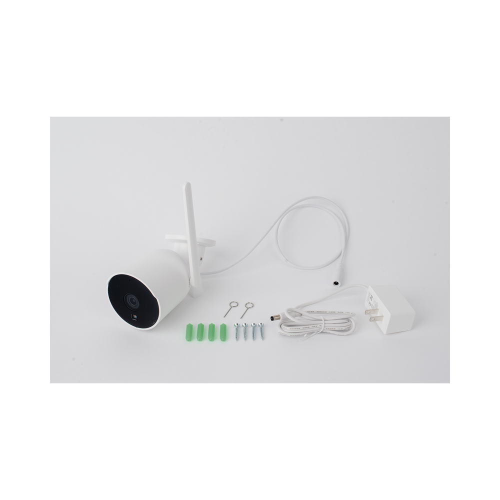 CAMARA BALA IP 2MP| WIFI | AUDIO DE 2 VIAS| ALMACENAMIENTO EN MICROSD| LENTE DE 4MM | ANGULO DE APERTURA 90 GRADOS IP65