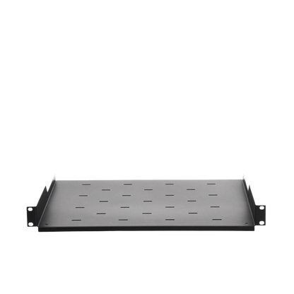 Charola para Soportar Equipos en Rack de 19, Profundidad de 34 cm, Color Negro, 1U