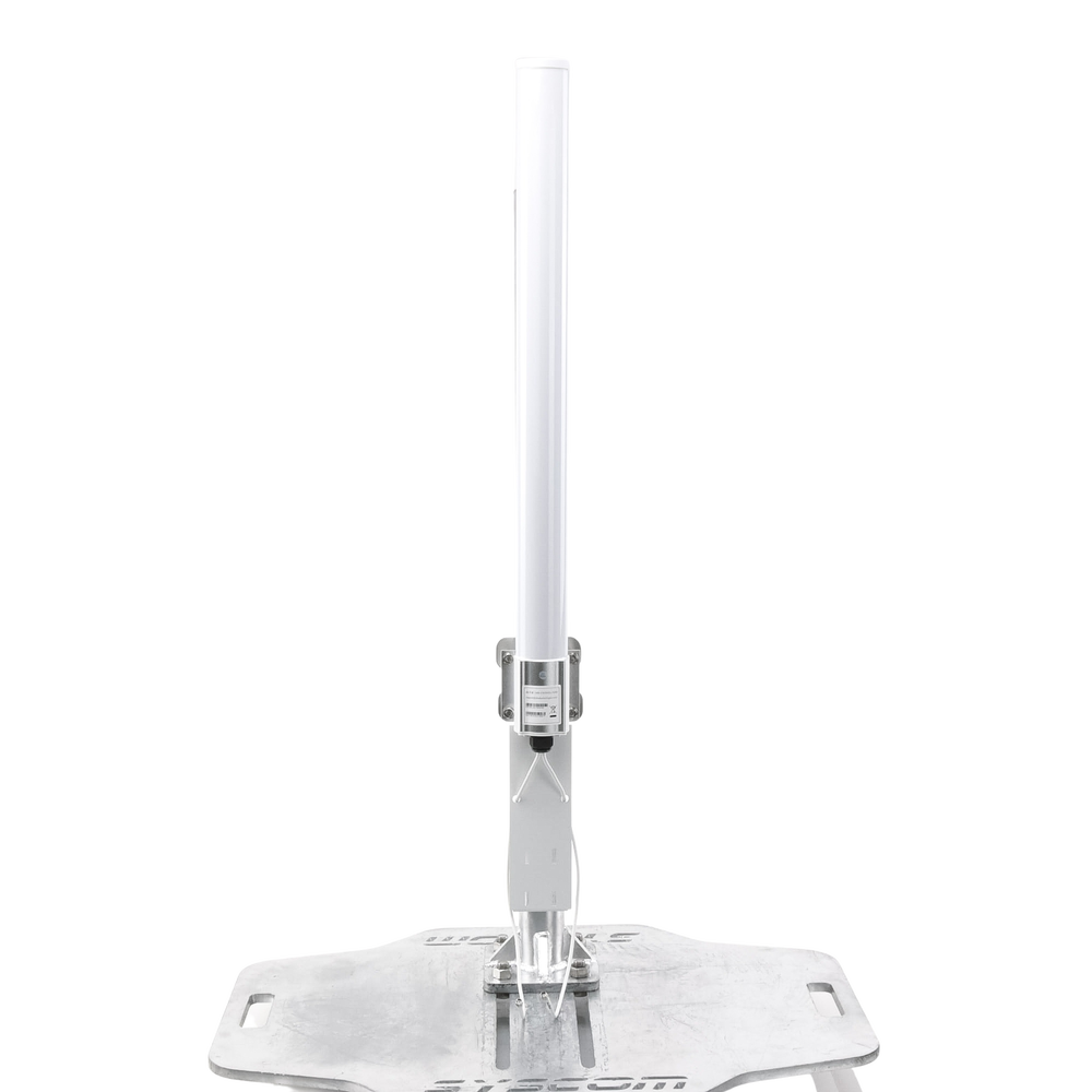 Antena Omnidireccional en 2.4 GHz, Rango de Frecuencias (2.3 - 2.5 GHz), Ganancia de 10 dBi, Doble Polaridad MIMO 2x2, Incluye Jumpers