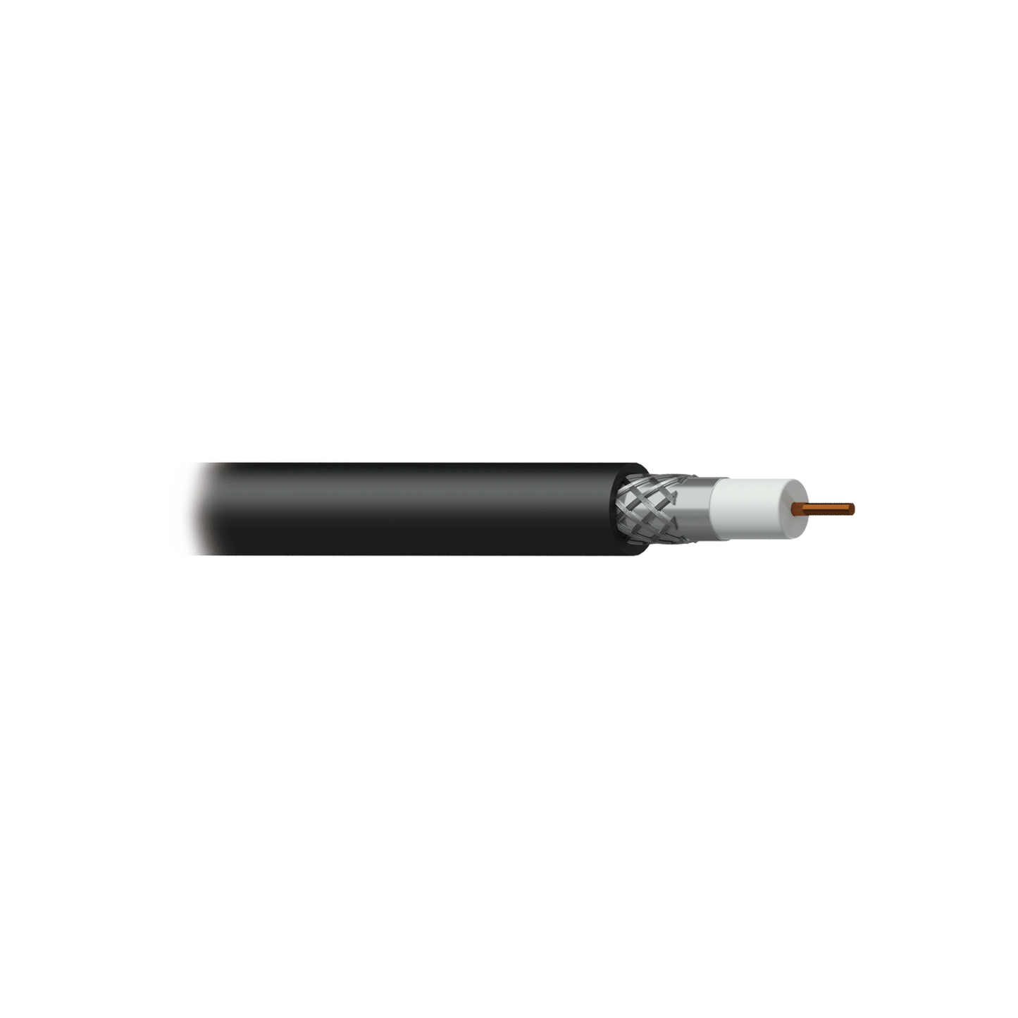 Bobina de cable coaxial RG6U de 100 metros con malla de aluminio al 60 %, Calibre 18. Hecho en México.