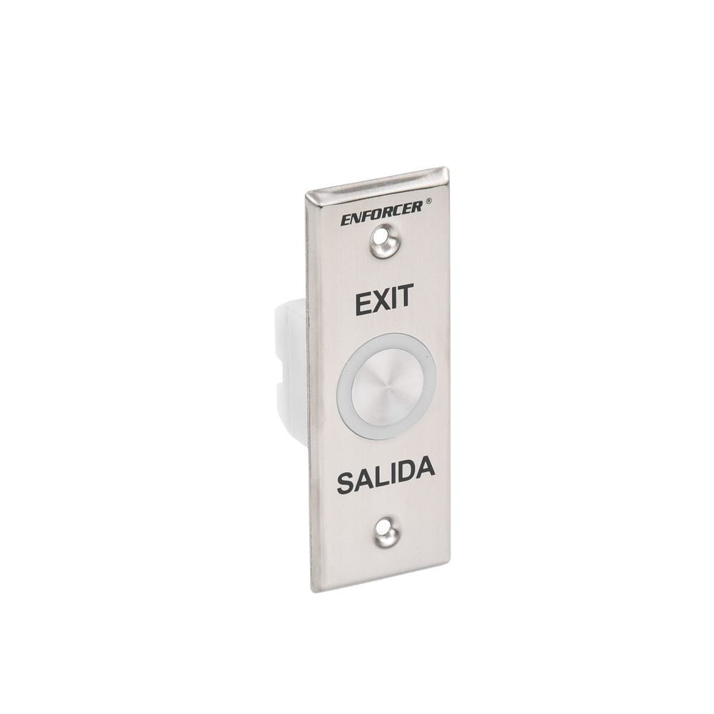 Botón de Salida con Aro Iluminado Color Verde y Rojo / IP65 / Buzzer / Función Toggle (Enclavado) / Temporizador  / Relevador NC/NO/ Uso Exterior e Interior.