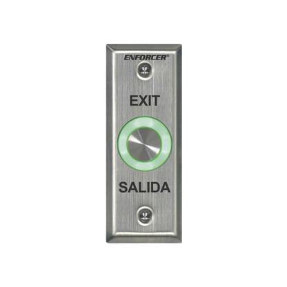 Botón de Salida con Aro Iluminado Color Verde y Rojo / IP65 / Buzzer / Función Toggle (Enclavado) / Temporizador  / Relevador NC/NO/ Uso Exterior e Interior.