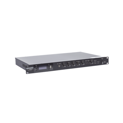 Amplificador Mezclador | 120W RMS | Sistema 100V y Baja Impedancia | MP3 | Tuner | Bluetooth | Música ambiental y Voceo