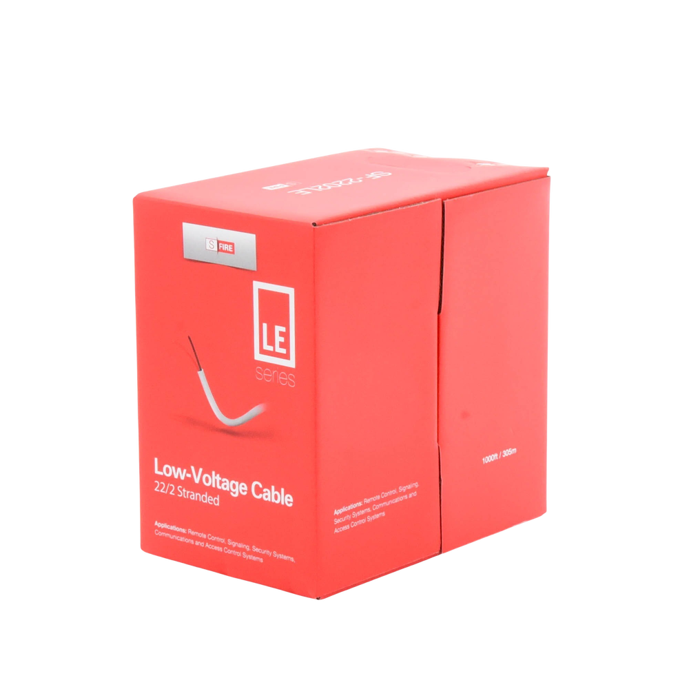 Bobina de 305 Metros (1000 Pies) de Cable / 2 x 22 AWG / Tipo CCA de Color Blanco / Aplicaciones en Alarmas de Intrusión/Control de Acceso/Automatización/ Interfonos y TV Porteros