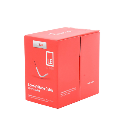 Bobina de 305 Metros (1000 Pies) de Cable / 2 x 22 AWG / Tipo CCA de Color Blanco / Aplicaciones en Alarmas de Intrusión/Control de Acceso/Automatización/ Interfonos y TV Porteros