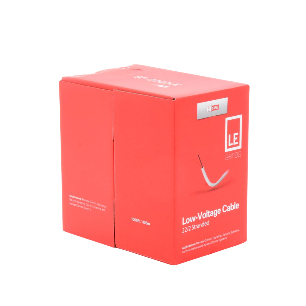 Bobina de 305 Metros (1000 Pies) de Cable / 2 x 22 AWG / Tipo CCA de Color Blanco / Aplicaciones en Alarmas de Intrusión/Control de Acceso/Automatización/ Interfonos y TV Porteros