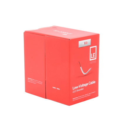 Bobina de 305 Metros (1000 Pies) de Cable / 2 x 22 AWG / Tipo CCA de Color Blanco / Aplicaciones en Alarmas de Intrusión/Control de Acceso/Automatización/ Interfonos y TV Porteros