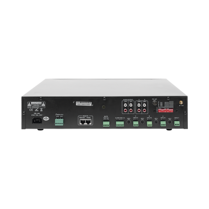Amplificador Mezclador Matricial | 2 zonas | 240w por canal | 6 entradas | Receptor de medios