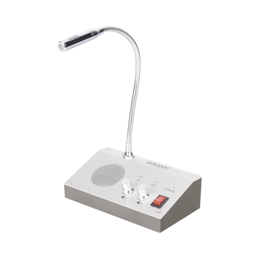 Sistema de Intercomunicación | Ideal para Ventanillas | Audio de voz de dos vías | 12V/1A 3W | Micrófono Interior + Micrófono Exterior
